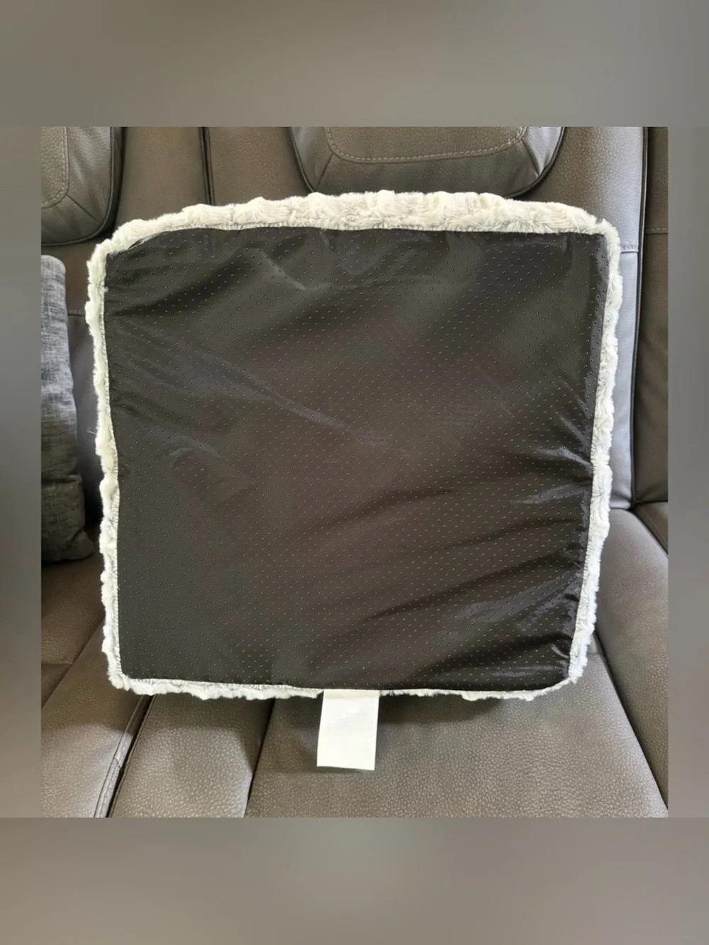Plush Gray Pet Cat Cave Bed with Easter Toy Basket